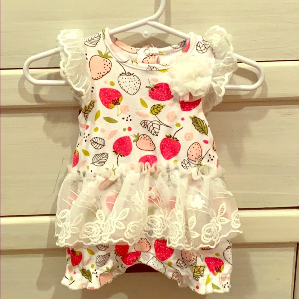 Laura Ashley Strawberry Onsie